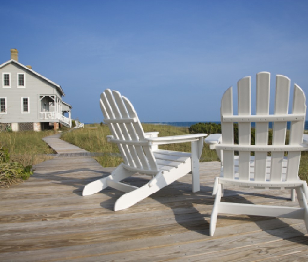 Chairs on Deck Facing Ocean