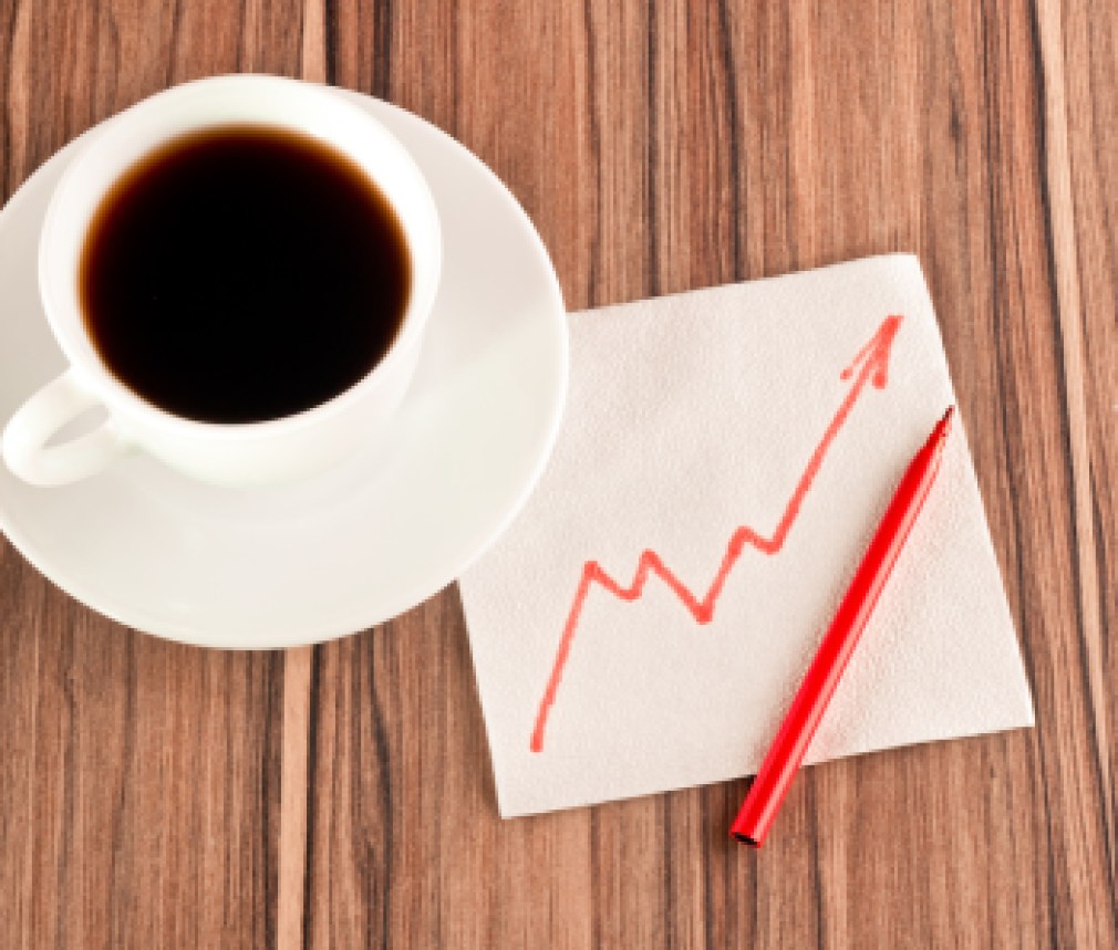 Growth chart on a napkin