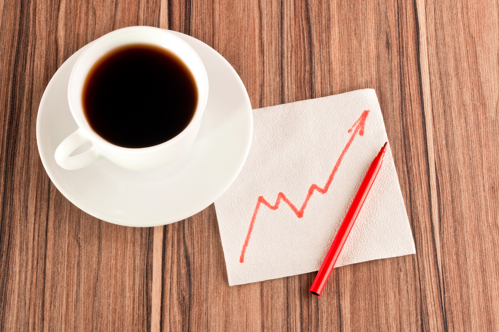 Growth chart on a napkin