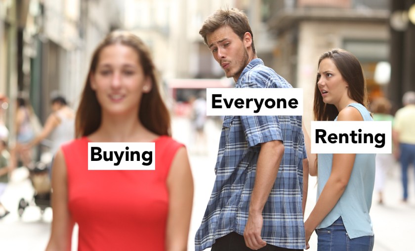 Distracted-boyfriend-millennials-are-buying