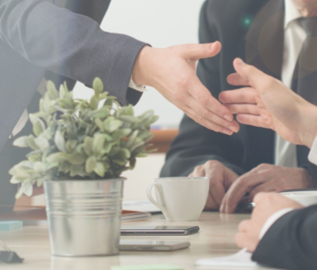 Handshake on a business meeting