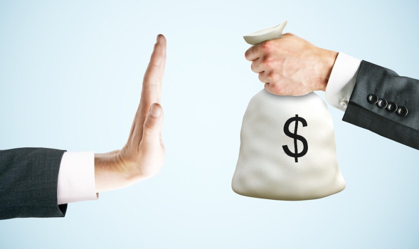 Stop corruption concept