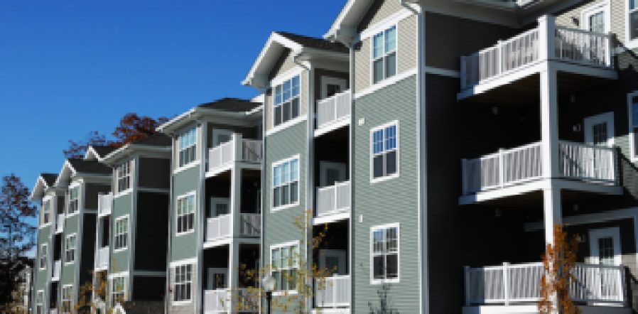 apartment building in sunny day