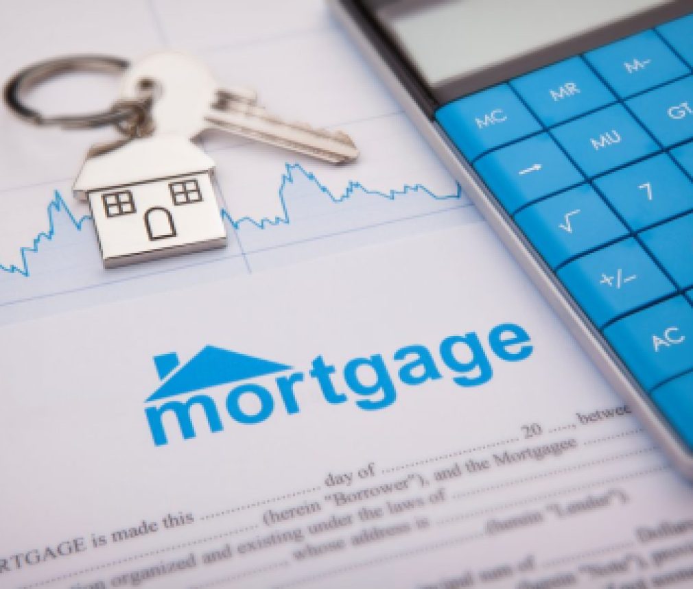 Mortgage application with house key