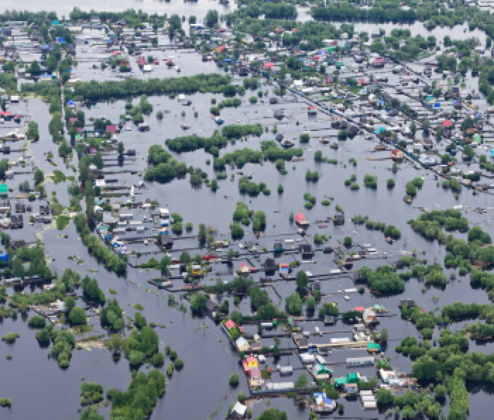 flooded area