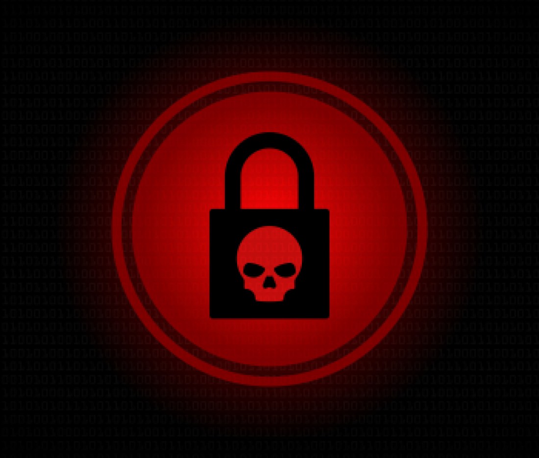 Ransomware alert computer screen stock illustration