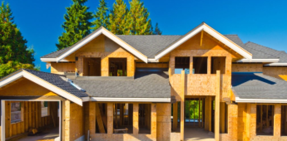 A new home under construction in Vancouver, Canada.