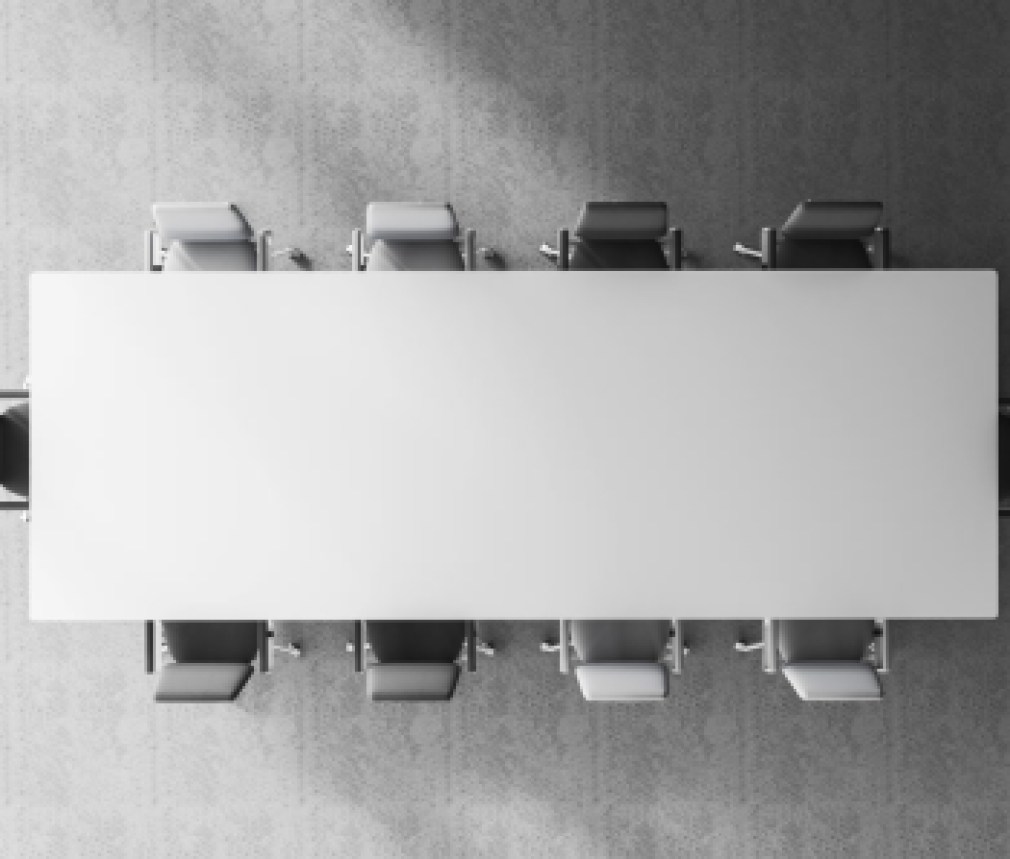 Top view of meeting room table