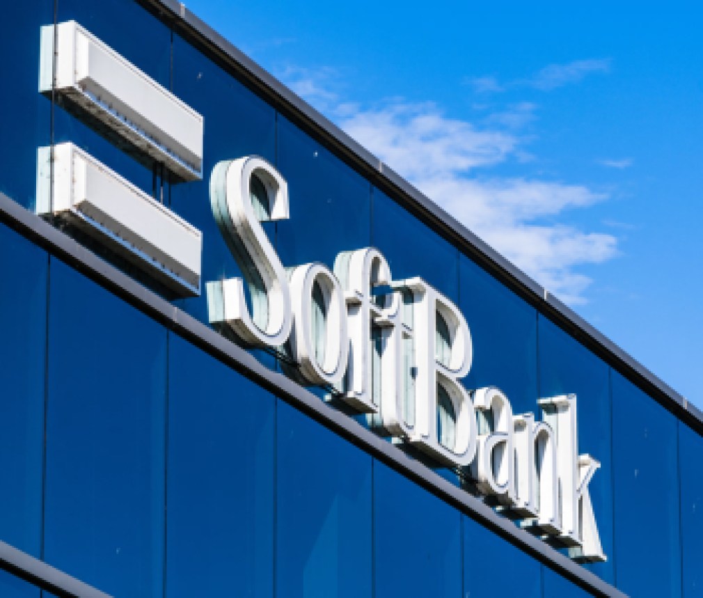 Sep 25, 2019 San Carlos / CA / USA - SoftBank sign at their headquarters in Silicon Valley; SoftBank Group Corporation is a Japanese multinational conglomerate holding company