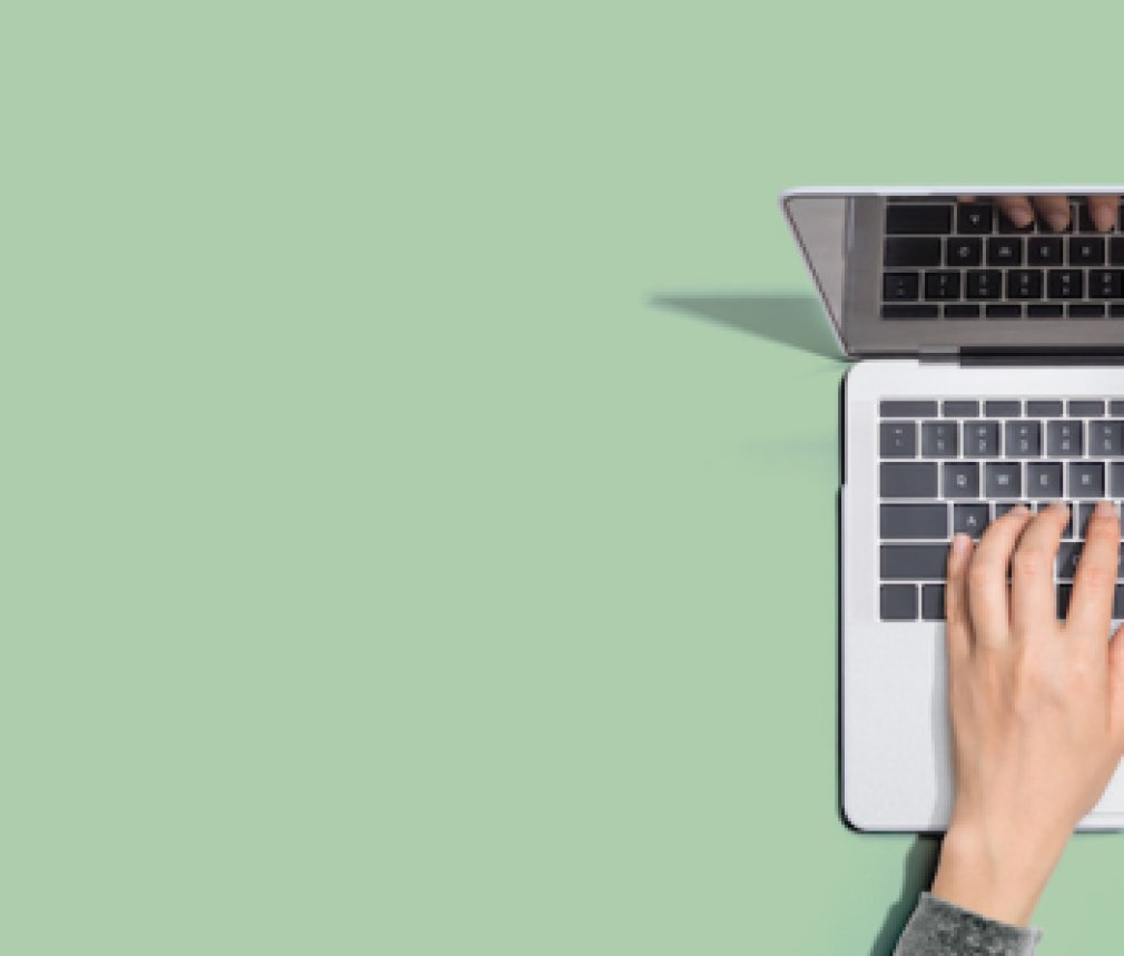 Person using a laptop computer