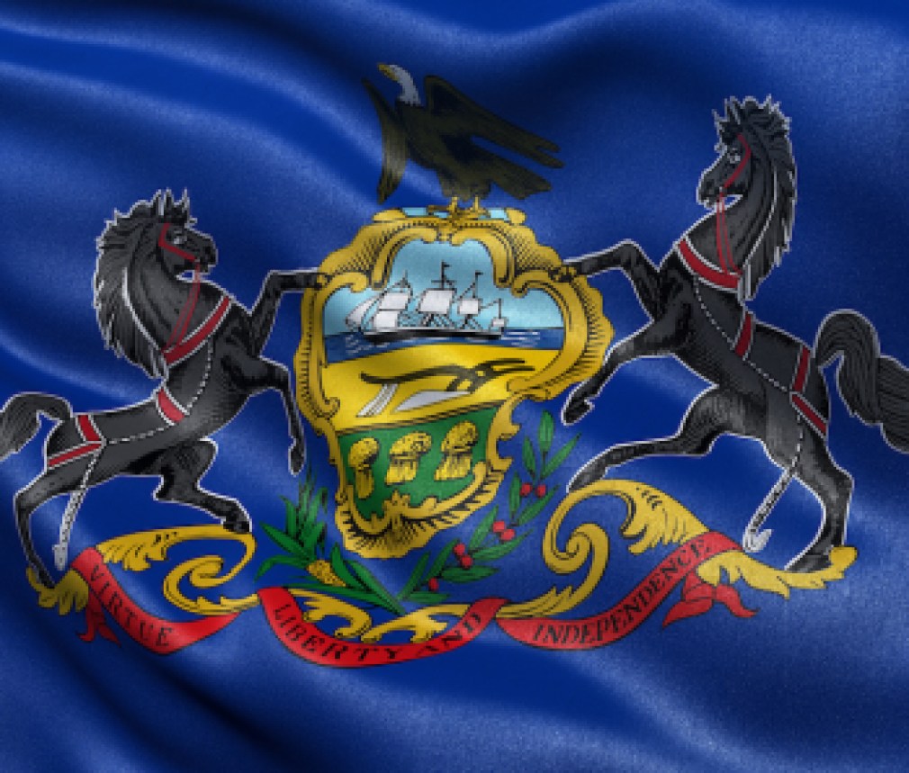 US state flag of Pennsylvania
