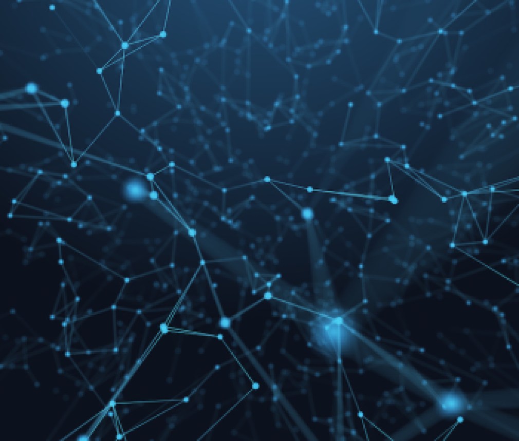 Abstract futuristic -  technology with polygonal shapes on dark blue background.  Design digital technology concept.