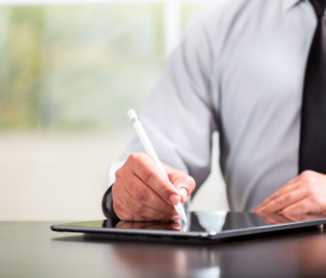 Writing or Signing on Digital Document Using Electronic Pad and Stylus Pen