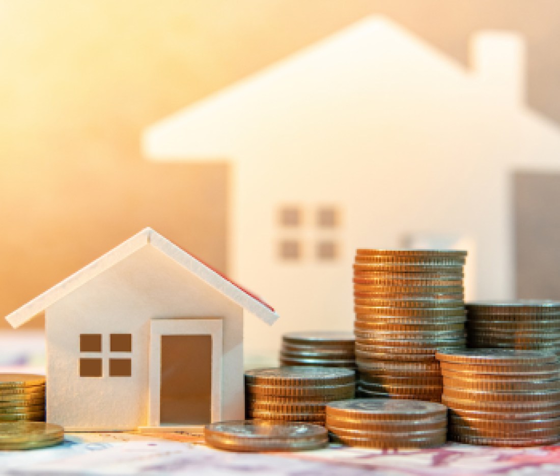 Real estate investment. Saving money concept