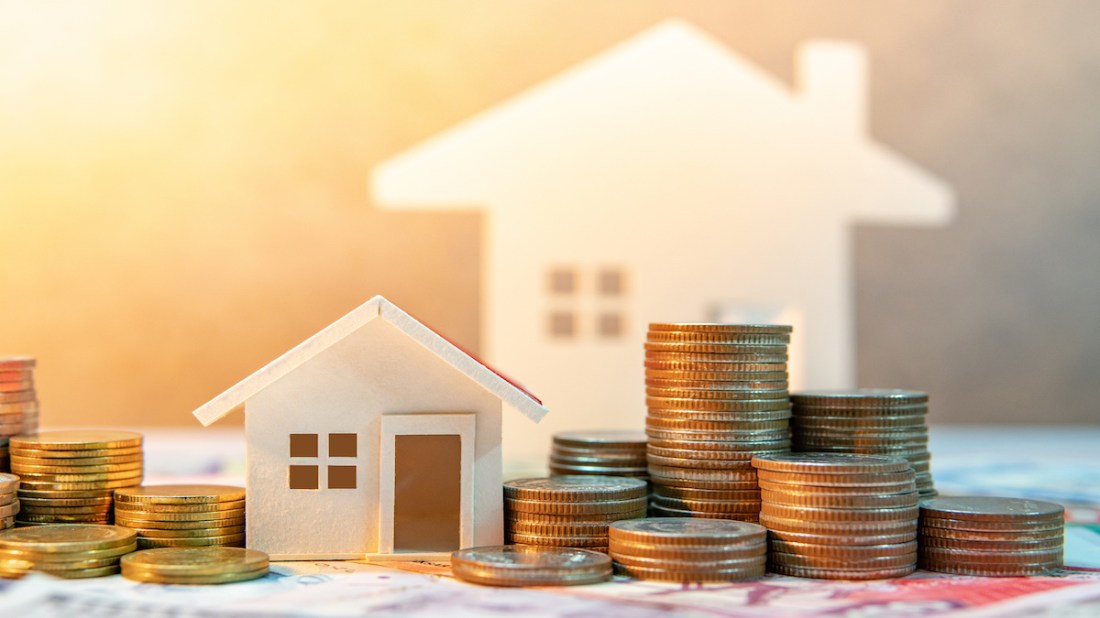 Real estate investment. Saving money concept