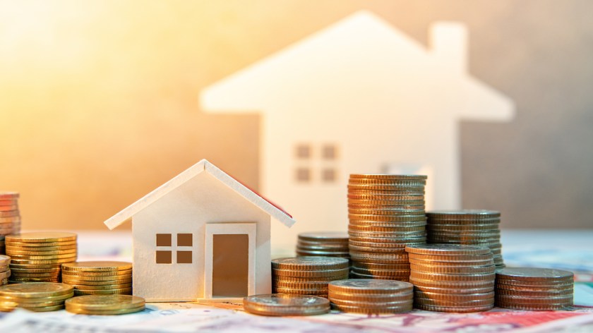 Real estate investment. Saving money concept