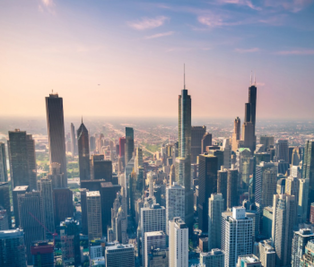 Chicago city skyline, USA
