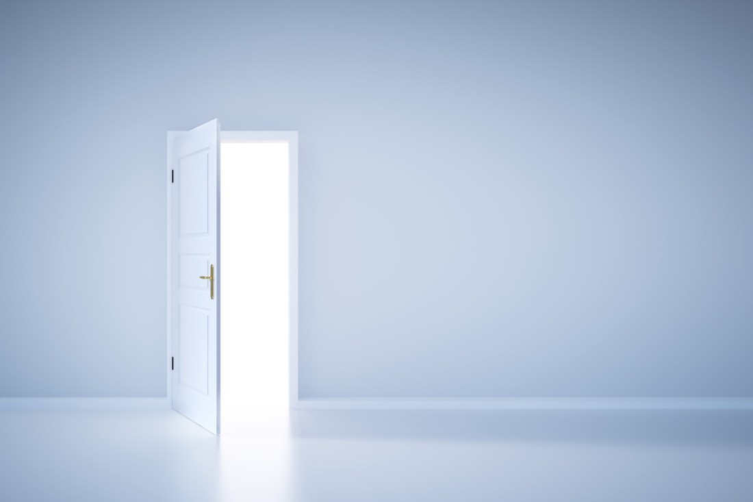 Open door to light, new life