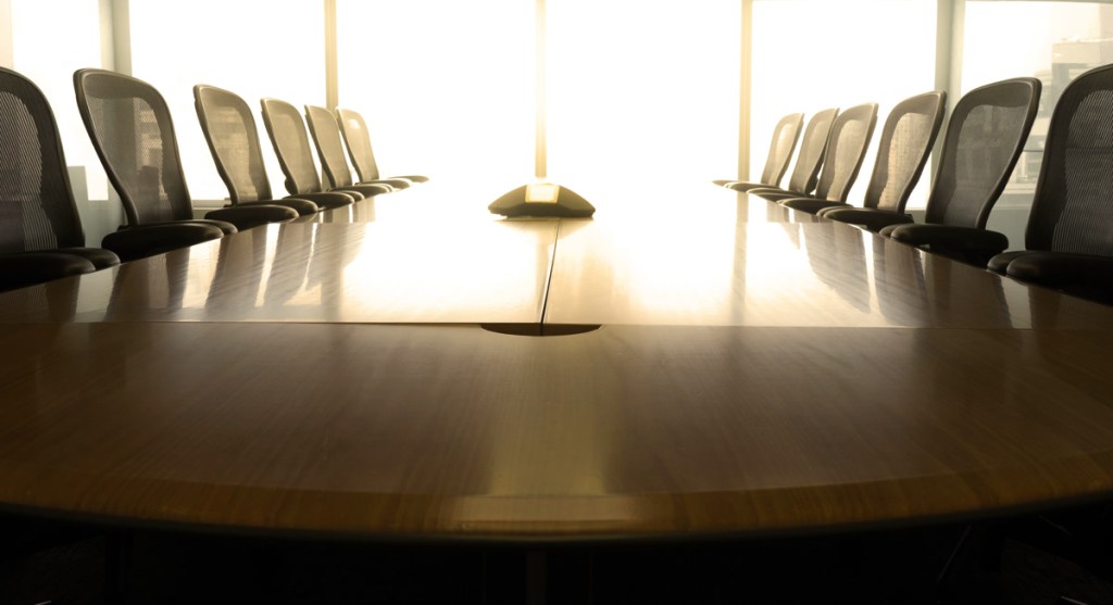 Table boardroom with chair in morning / meeting associate