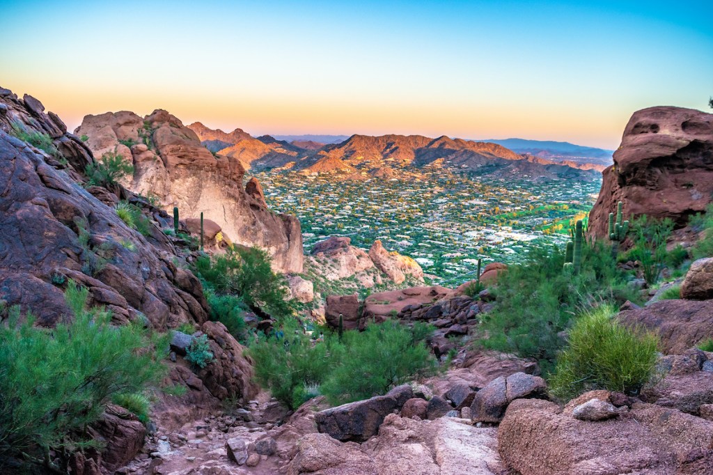 Colorful Sunrise on Camelback Mountain in Phoenix, Arizona