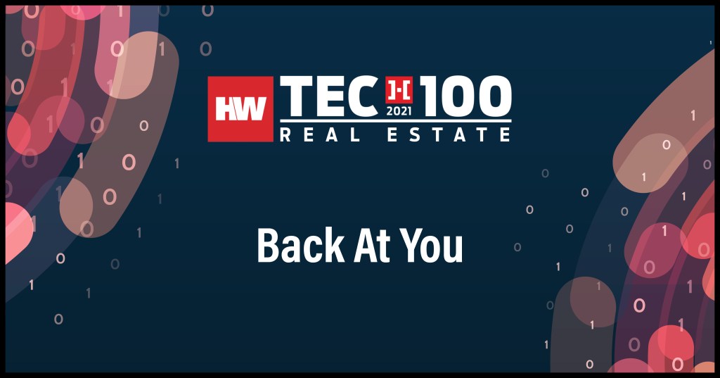 Back At You-2021 Tech100 winners -Real Estate