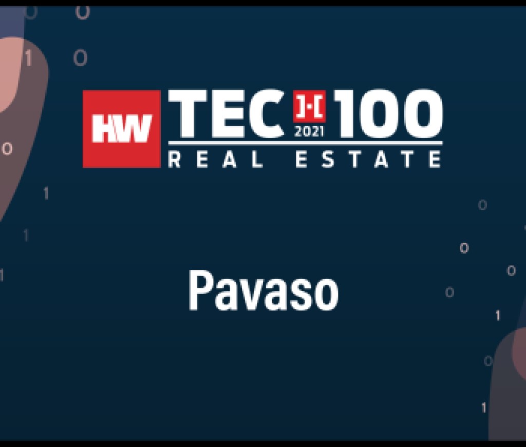 Pavaso-2021 Tech100 winners -Real Estate