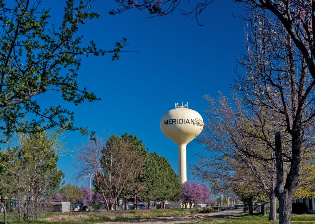 Landmark in Meridian Idaho iconic water tower