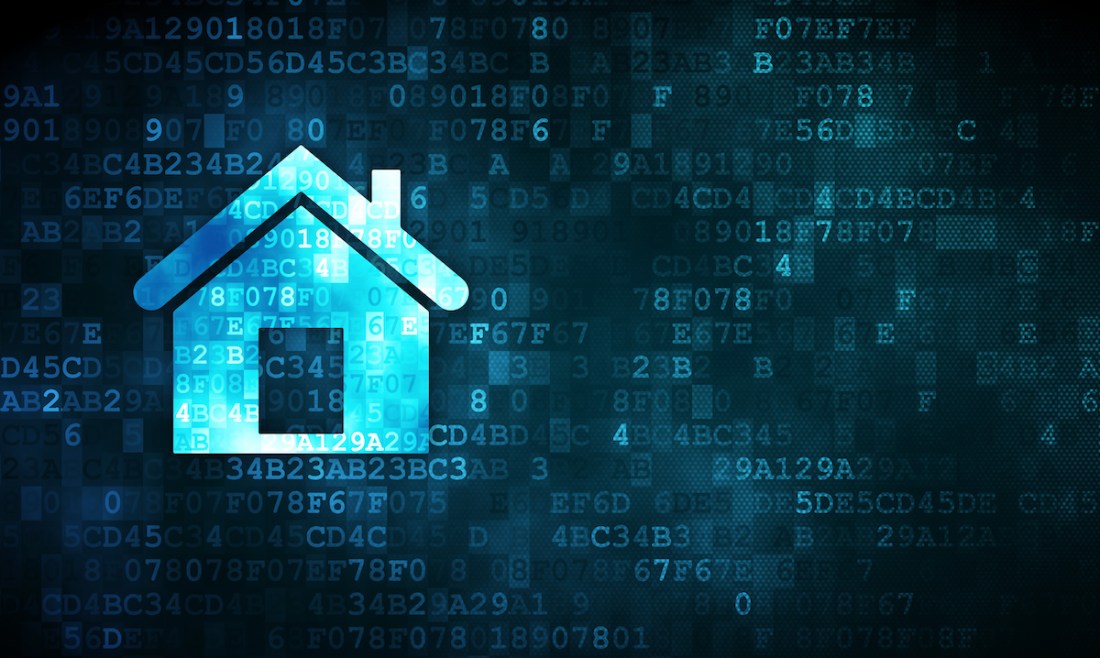 Finance concept: Home on digital background