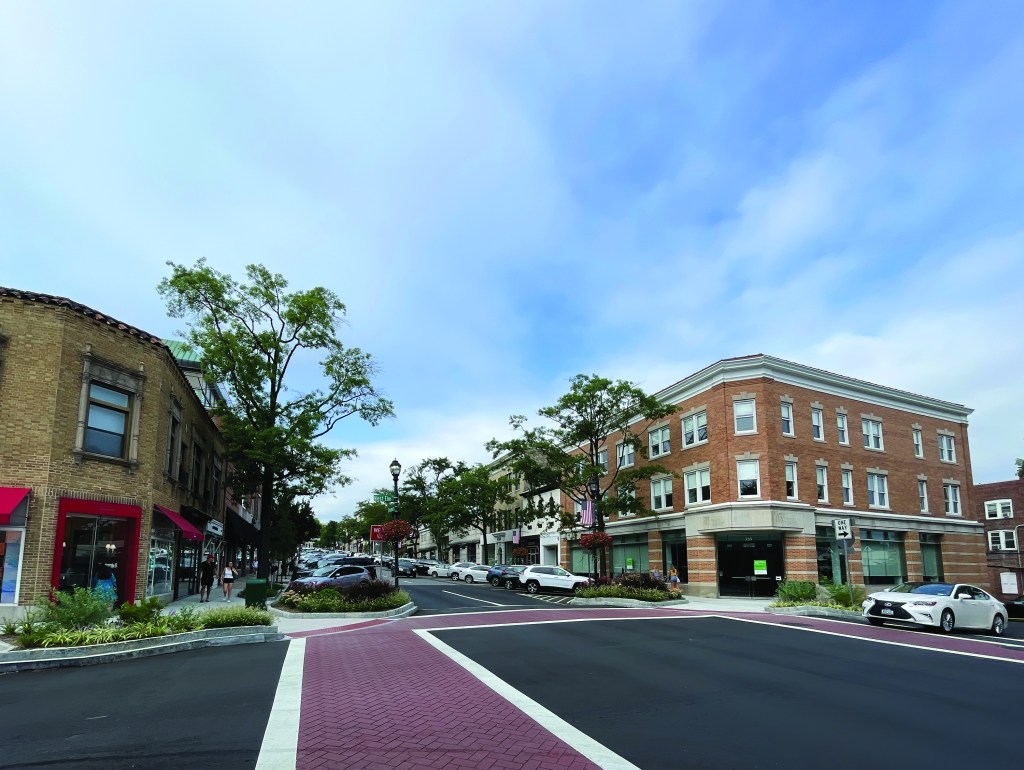 Greenwich, CT - USA - Aug. 29, 2021: Horizontal view of the posh