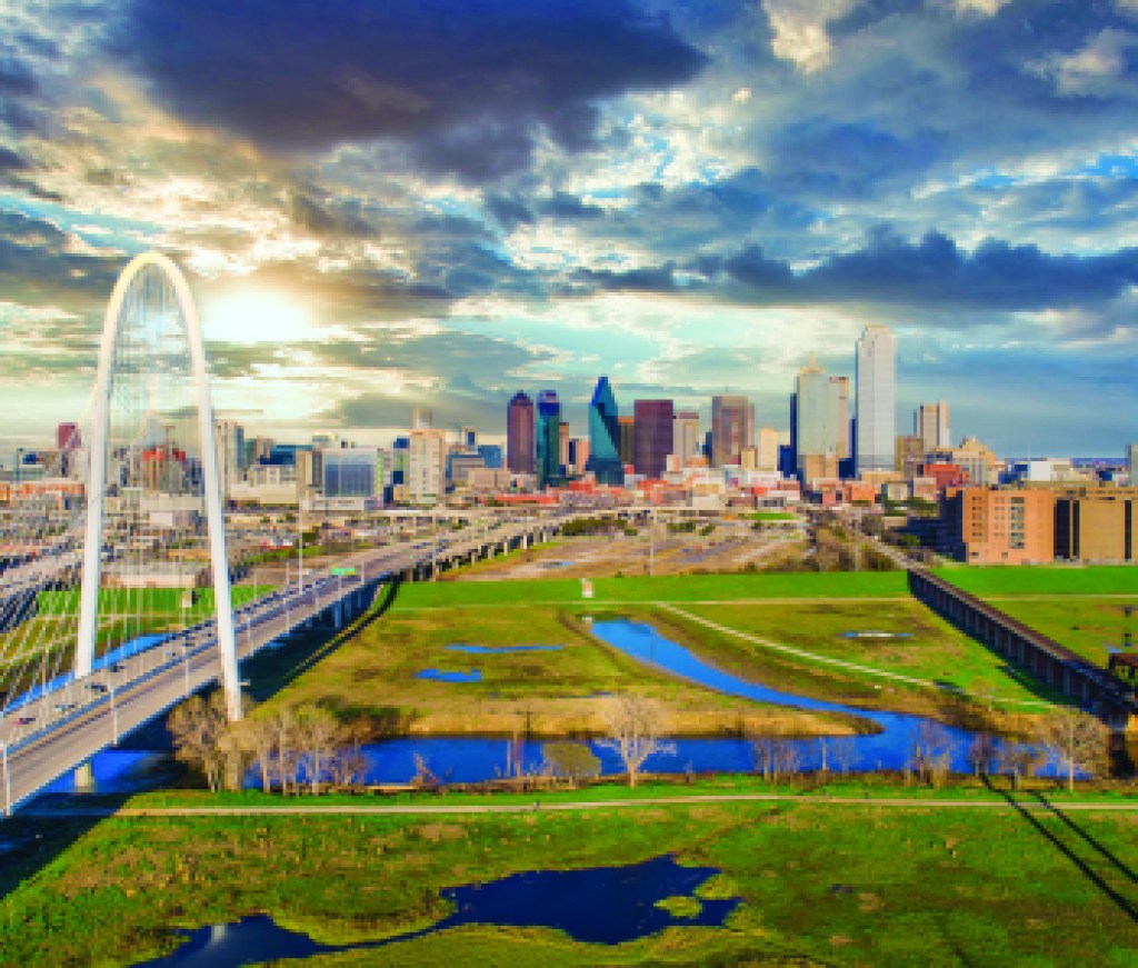 Dallas Texas TX Downtown Drone Skyline Aerial