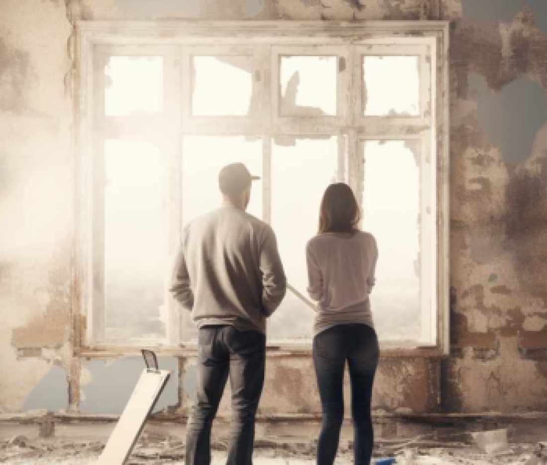 Couple in midst of home renovation