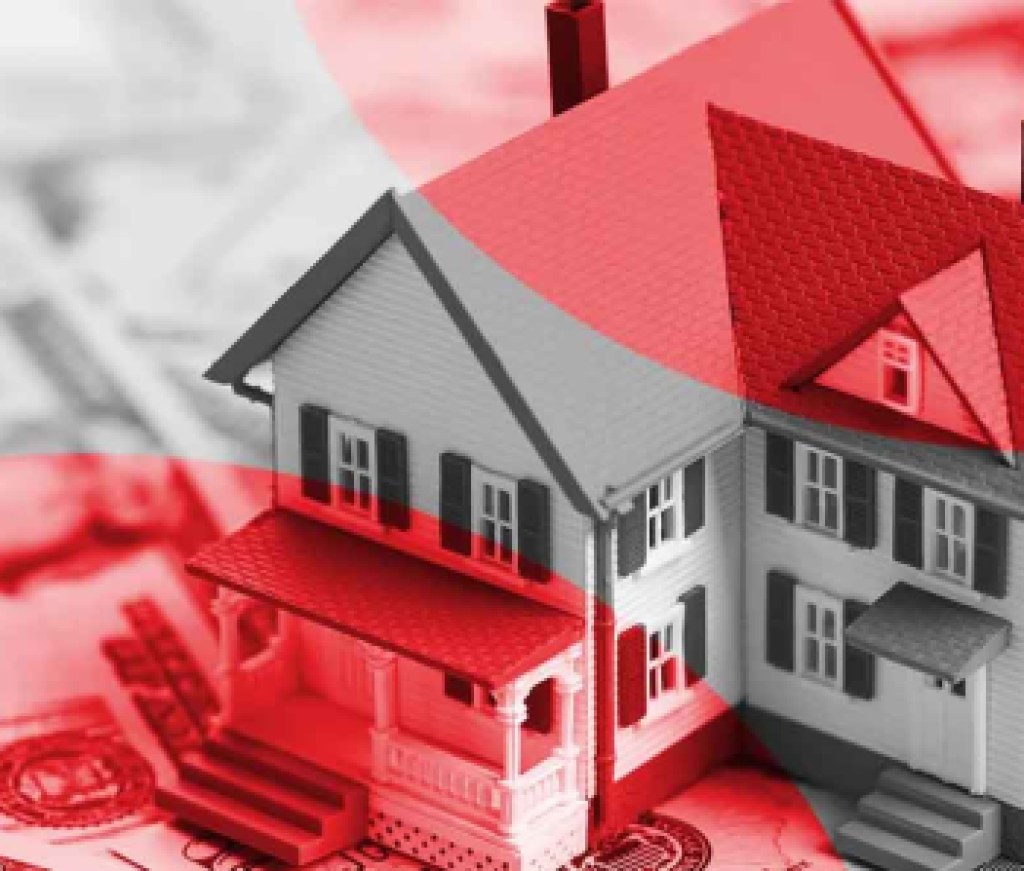 House sitting on money