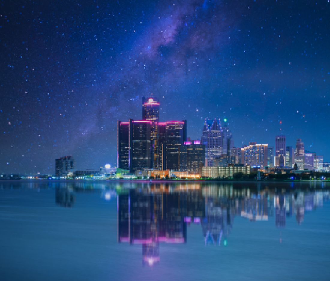 Detroit Michigan skyline