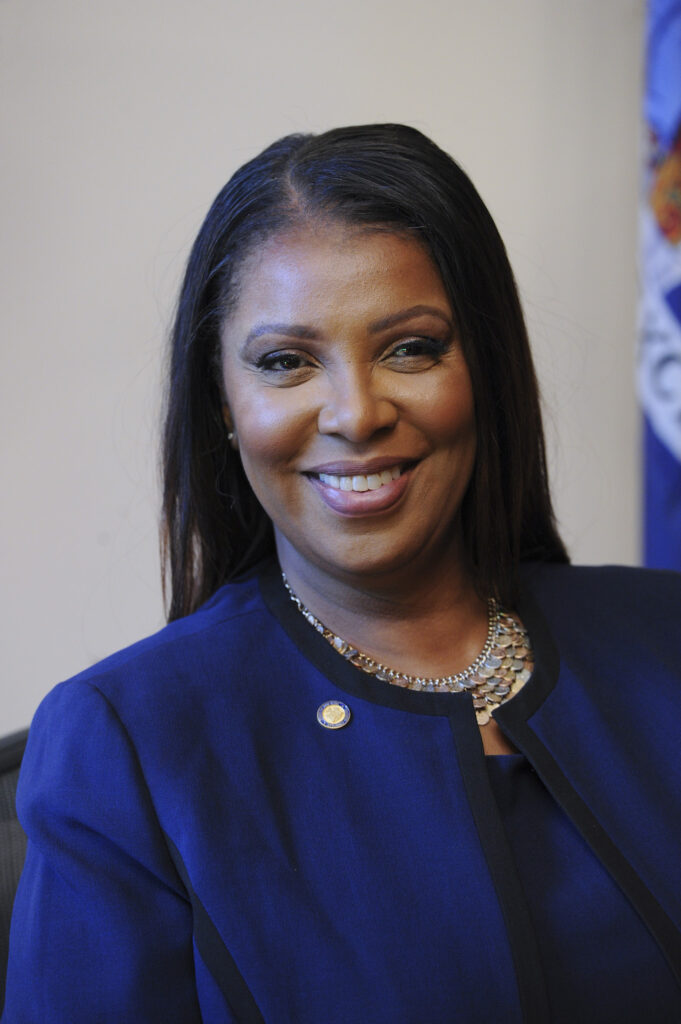 Portrait of New York Attorney General Letitia James.