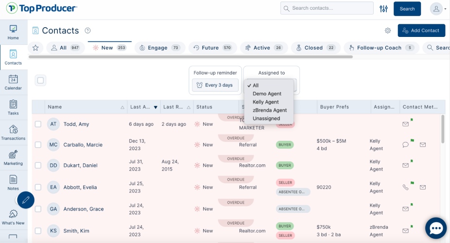 Top-Producer-CRM-Contacts-dashboard