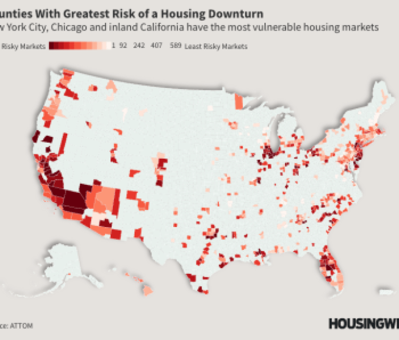 Counties With Greatest Risk of a Housing Downturn (1)