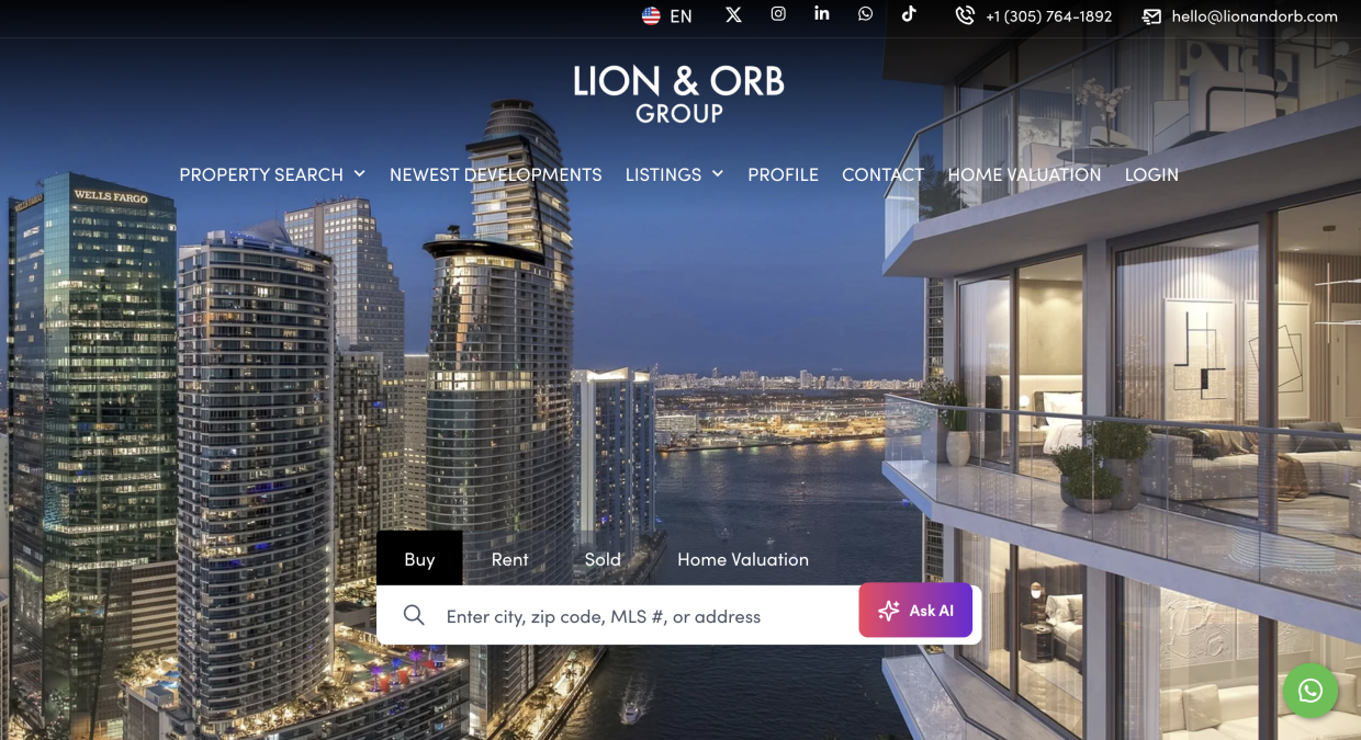 Lion and Orb homepage