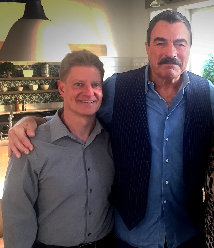 Reverse mortgage originator Rick Schluter meeting longtime industry spokesman Tom Selleck.