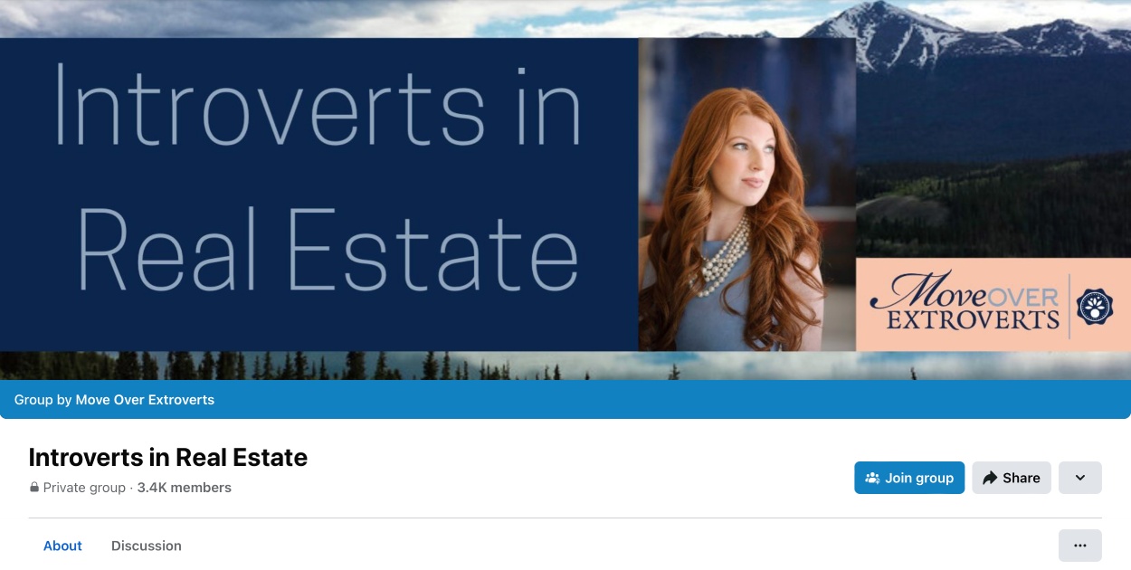 Introverts in Real Estate Facebook group cover image