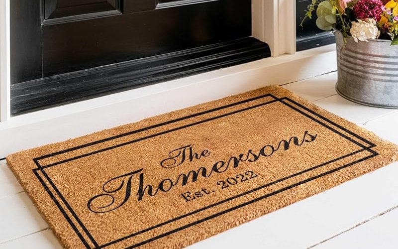 Personalized welcome mat from Amazon