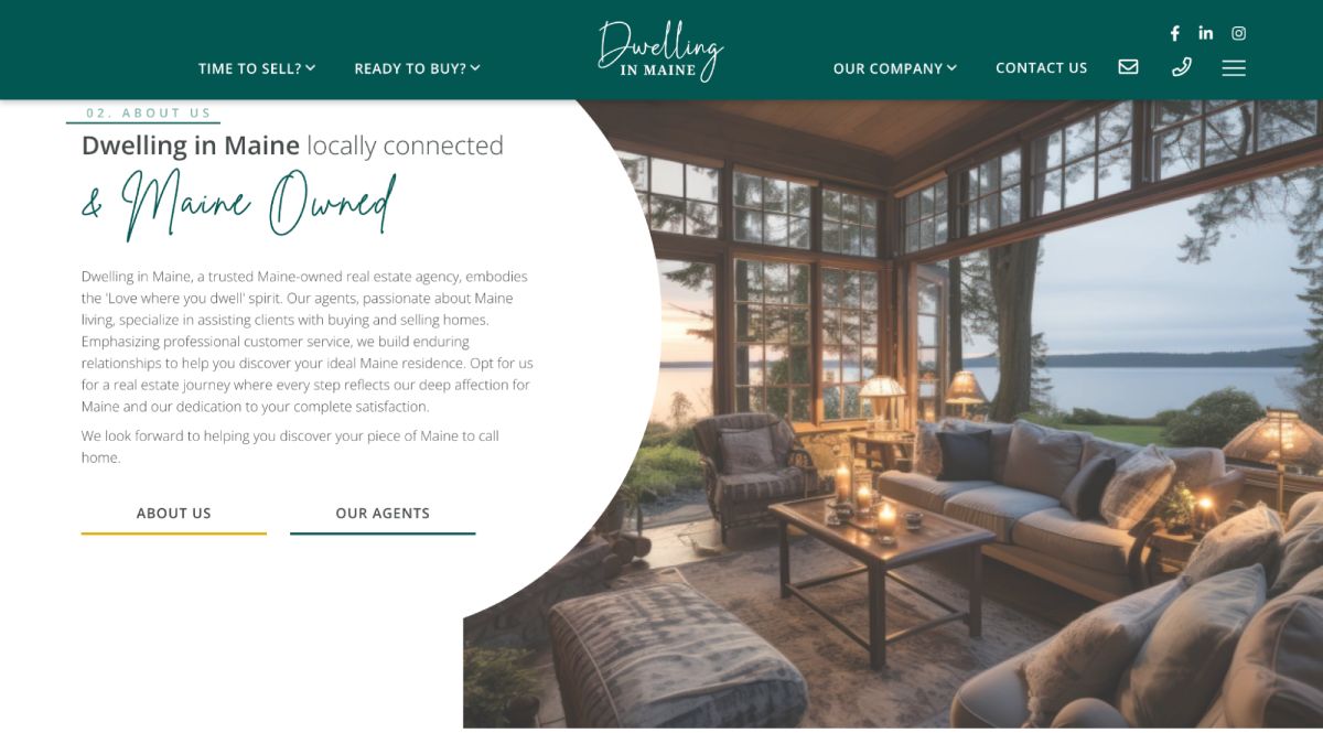 Dwelling in Maine about us page