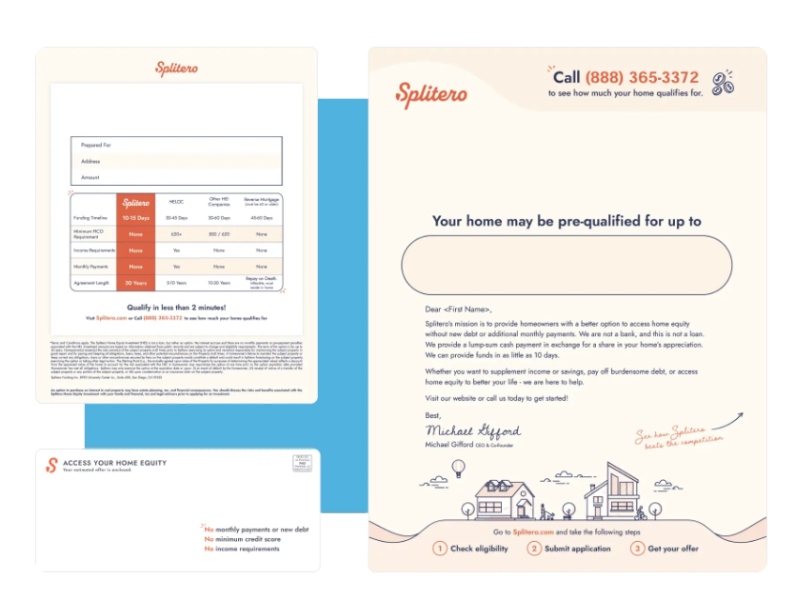 Example mortgage officer mailer from Mailing.com.