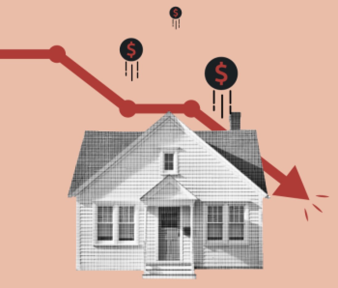Home prices falling