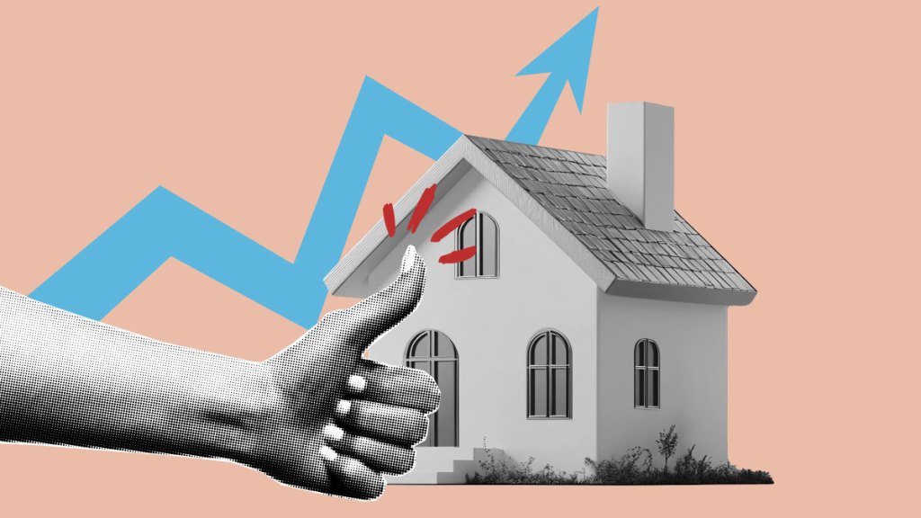 House arrow thumbs up