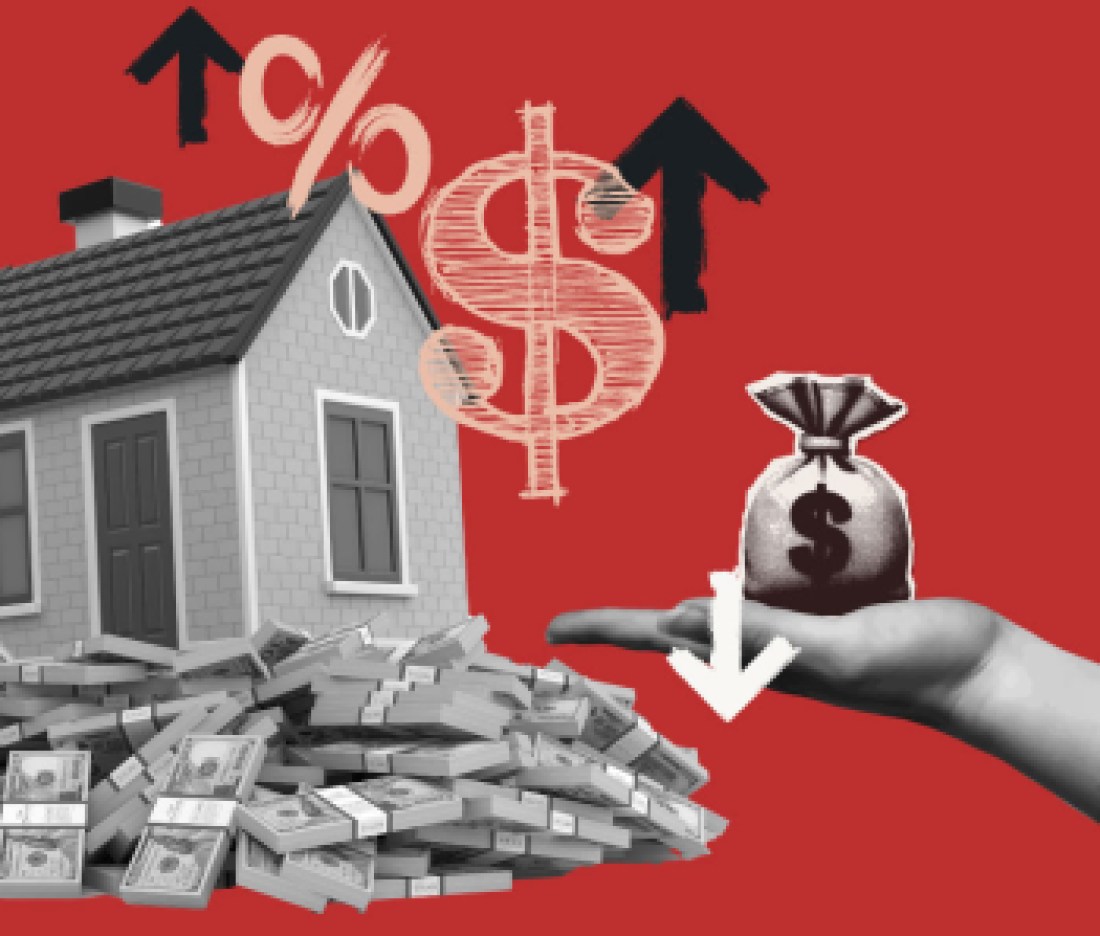 House dollar sign up arrow