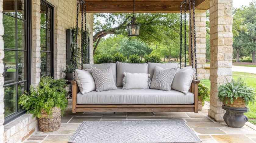 Porch swing cusion