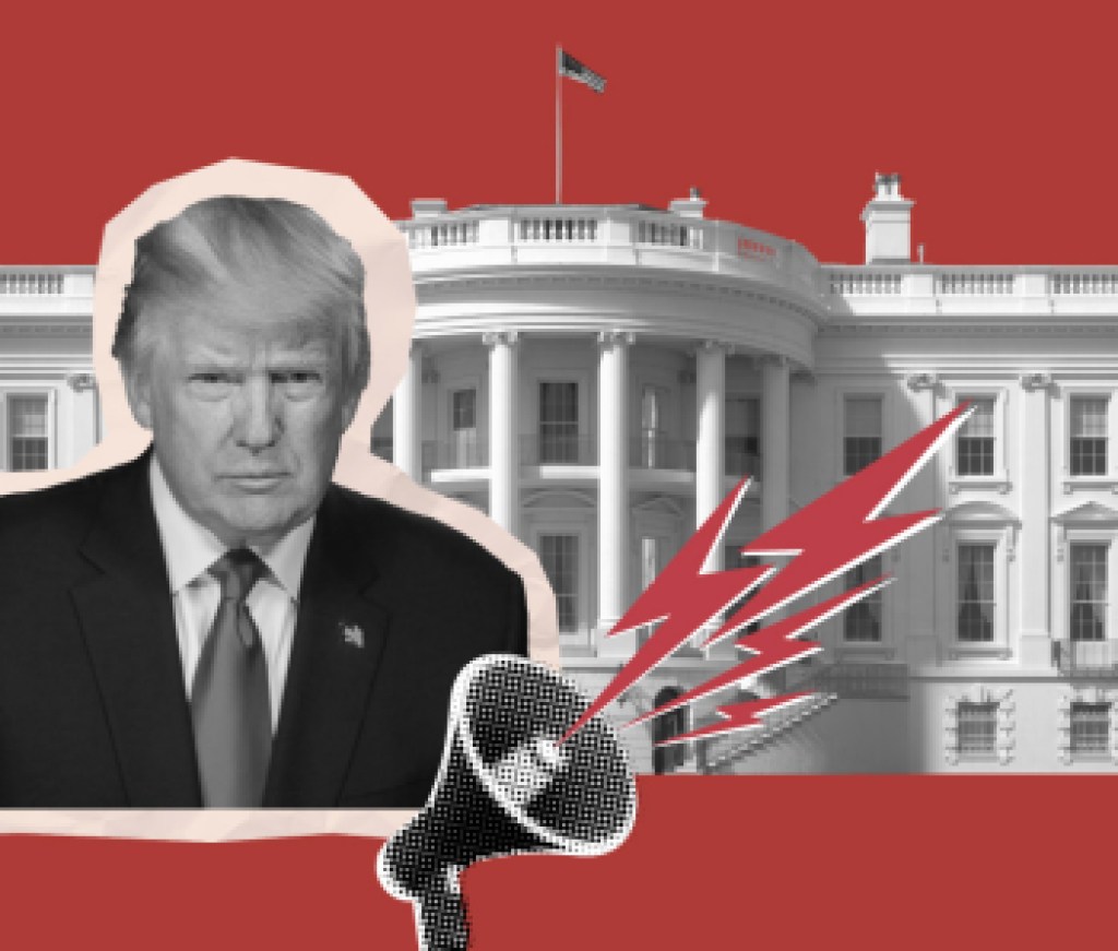 Trump white house bullhorn